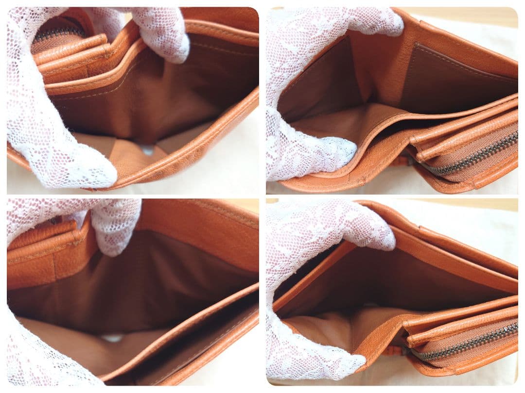 未使用 [genten /ゲンテン] ゴート 二つ折り財布 本革 折り財布 財布