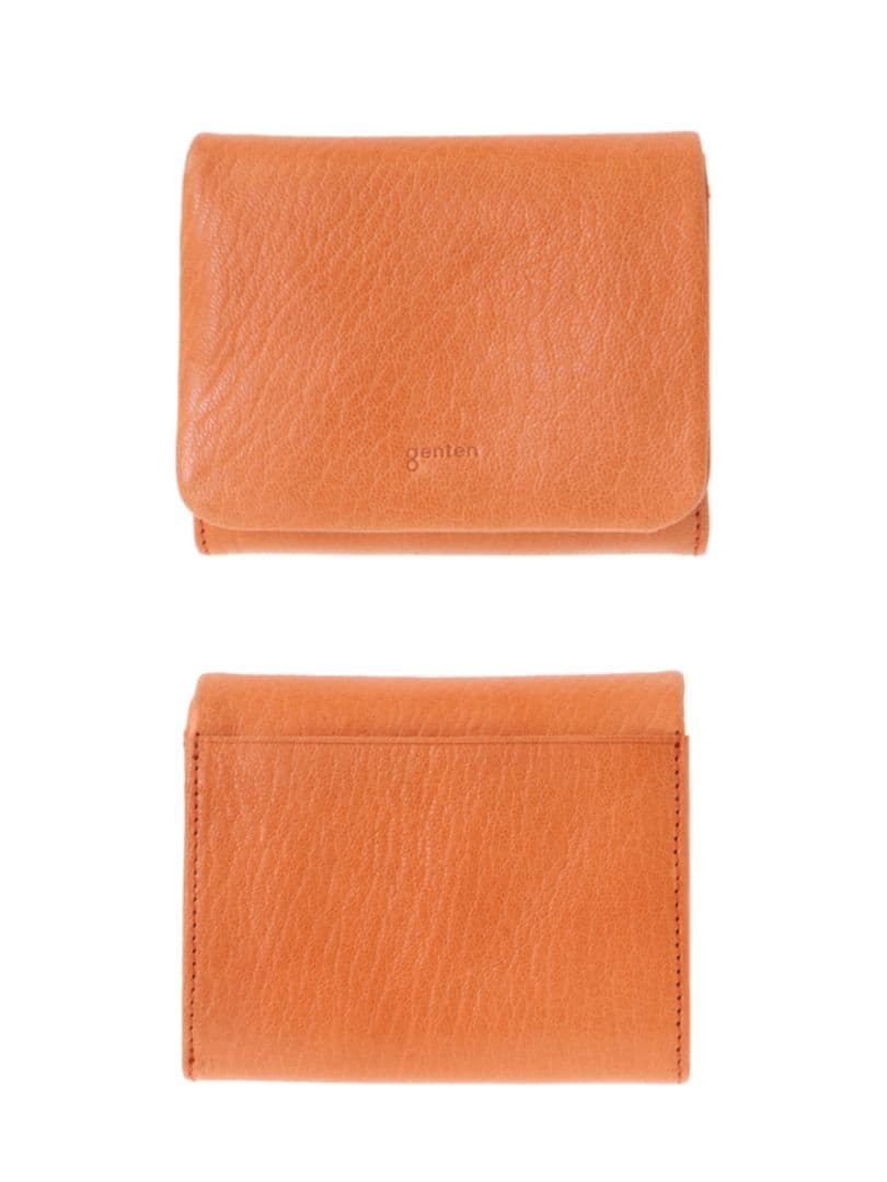 未使用 [genten /ゲンテン] ゴート 二つ折り財布 本革 折り財布 財布