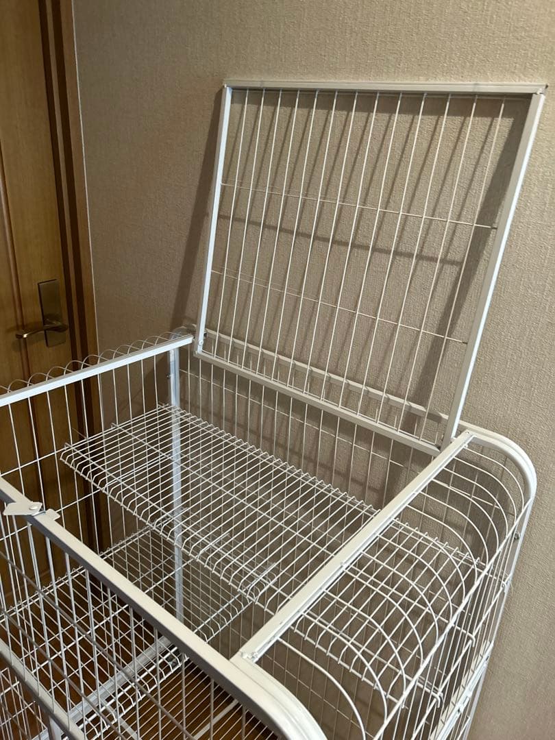 キャットケージ 2段構造 ホワイト