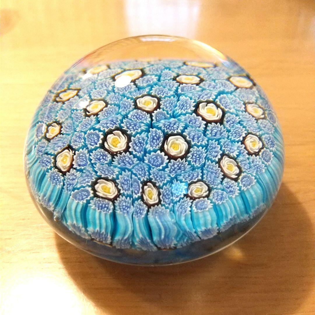 MURANO ベネチアングラス ペーパーウェイト イタリア製 ミルフィオリ