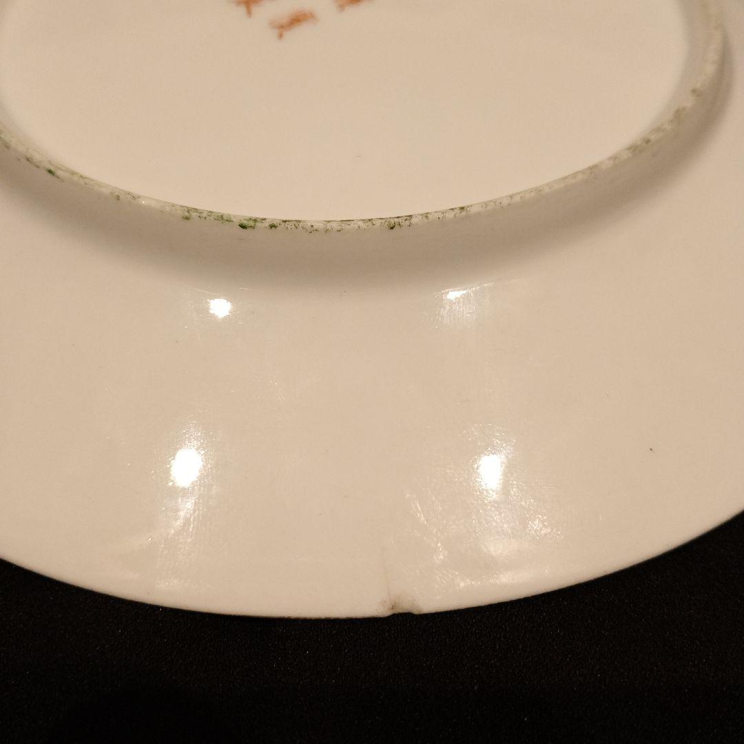 明治期　横浜焼　井村彦次郎　スズメ　皿　骨董　里帰り　輸出品