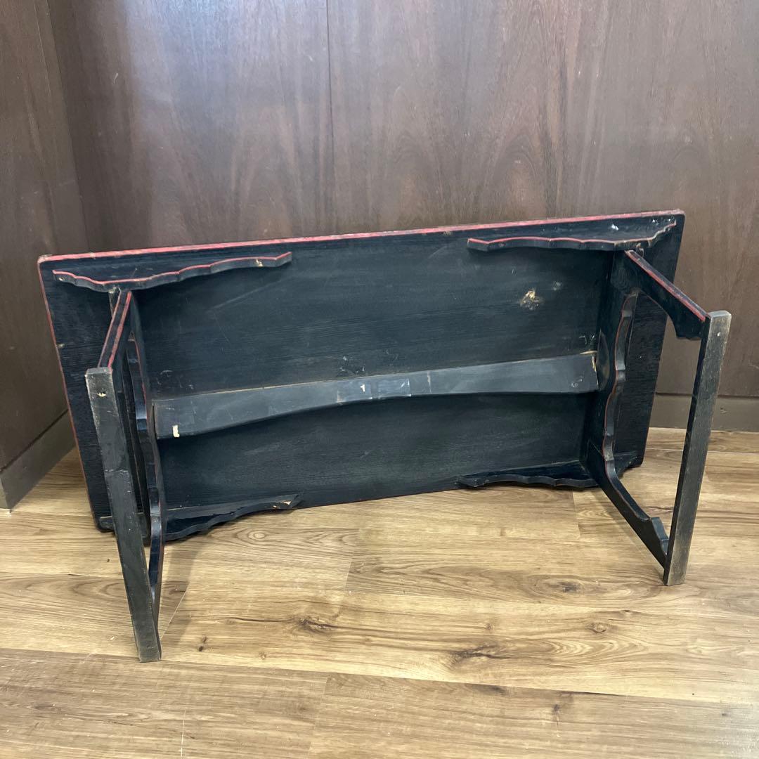 B-2 アンティーク 文机 折りたたみ 座卓 木製 経年変化 ローテーブル 家具