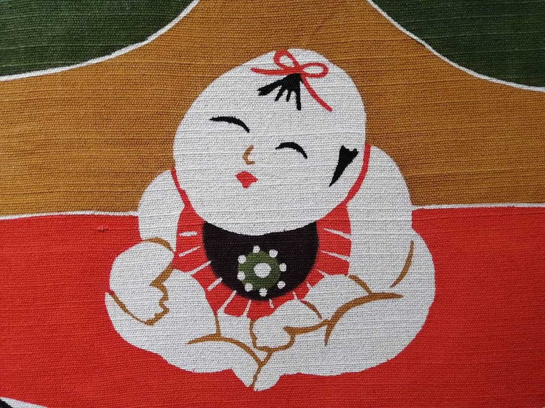 柚木沙弥郎・作　型絵染布　京人形