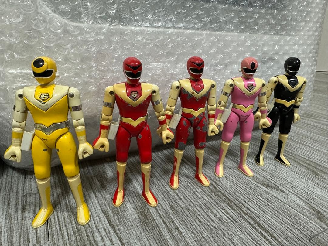 【当時物】光戦隊マスクマン フィギュア5体 1987年 バンダイ