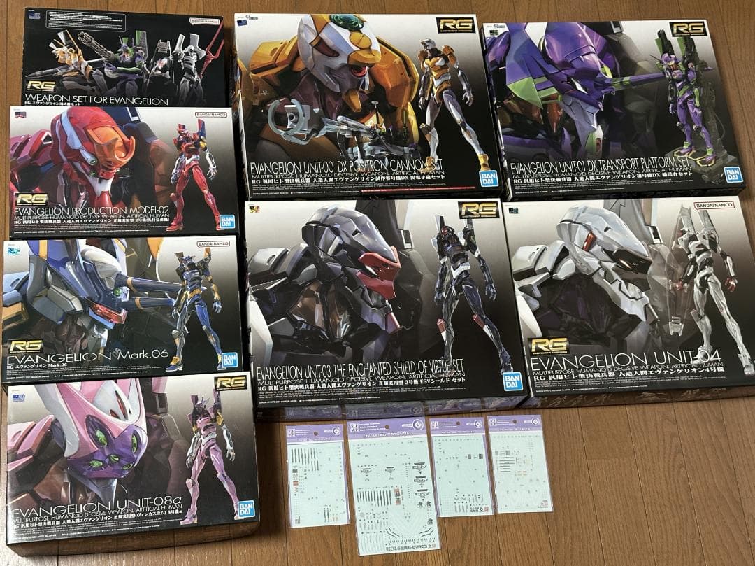 RG エヴァンゲリオン セット + デカール 4枚