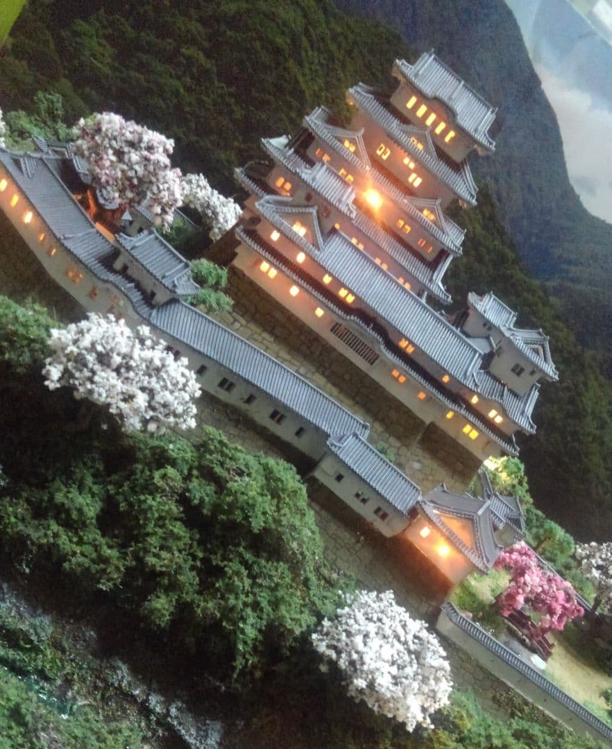 確認用✨鉄道模型ジオラマ✨お寺✨お城ジオラマ、プラモデル✨SPジオラマ製作
