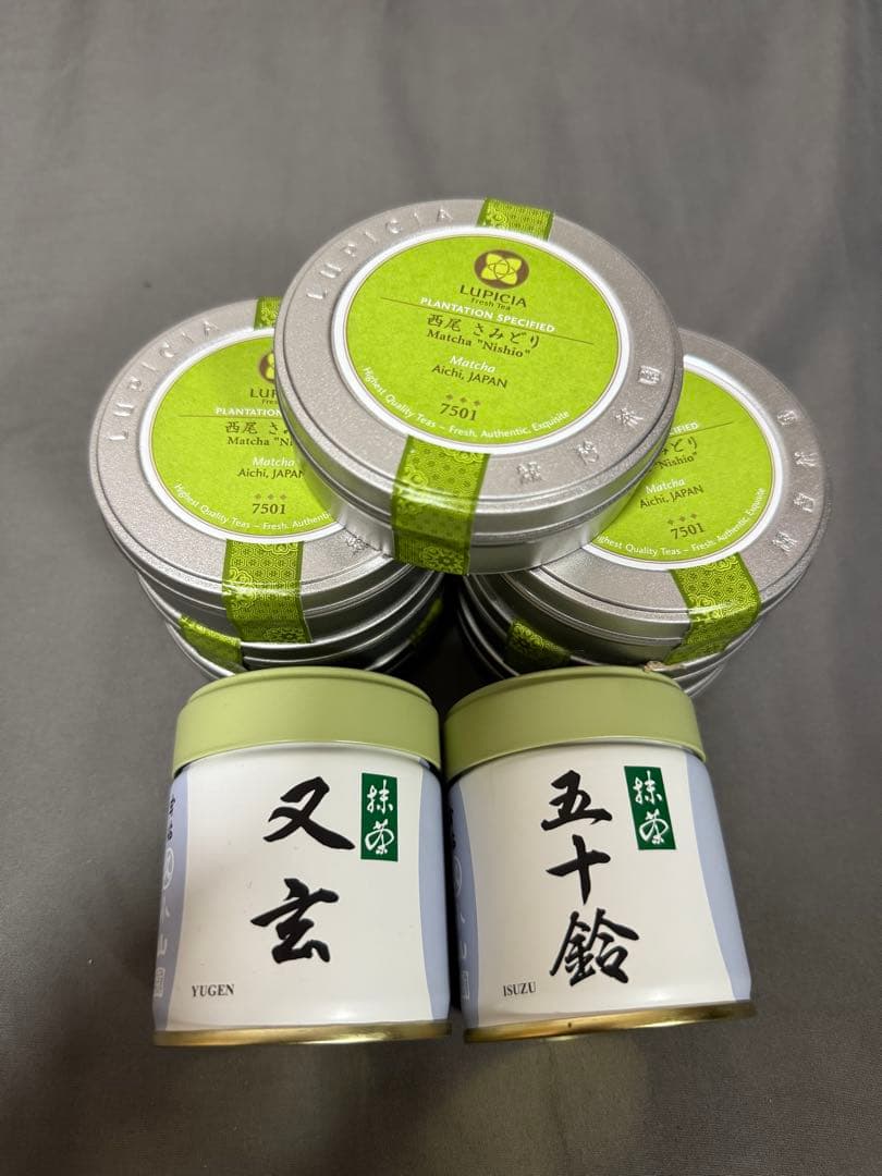 宇治抹茶　丸久小山園　と　Lucipa 9缶セット