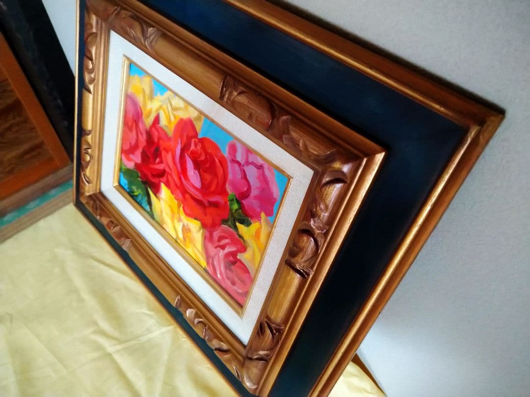 バラの花 油彩画 ・木下孝則画伯作