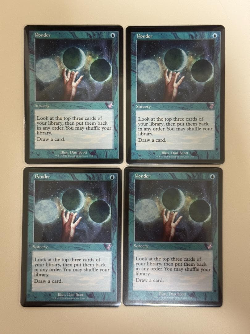 MTG 思案 旧枠 英語 4枚