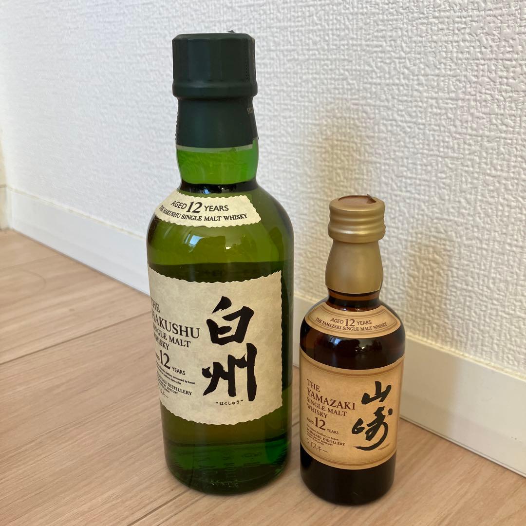 古酒　白州 12年 180mlと山﨑12年ミニボトル50ml 飲み比べセット