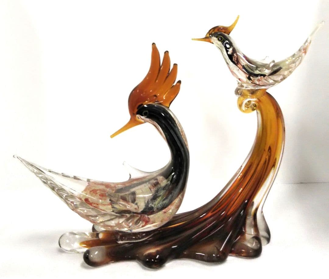 レトロ 吹きガラス/ガラス細工/工芸品/ハンドメイド/置物