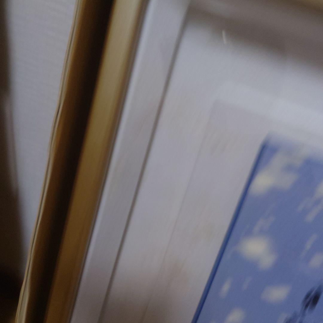 額装 書作品「雪・蛍」 和モダン 抽象書 落款あり 共箱 日本美術