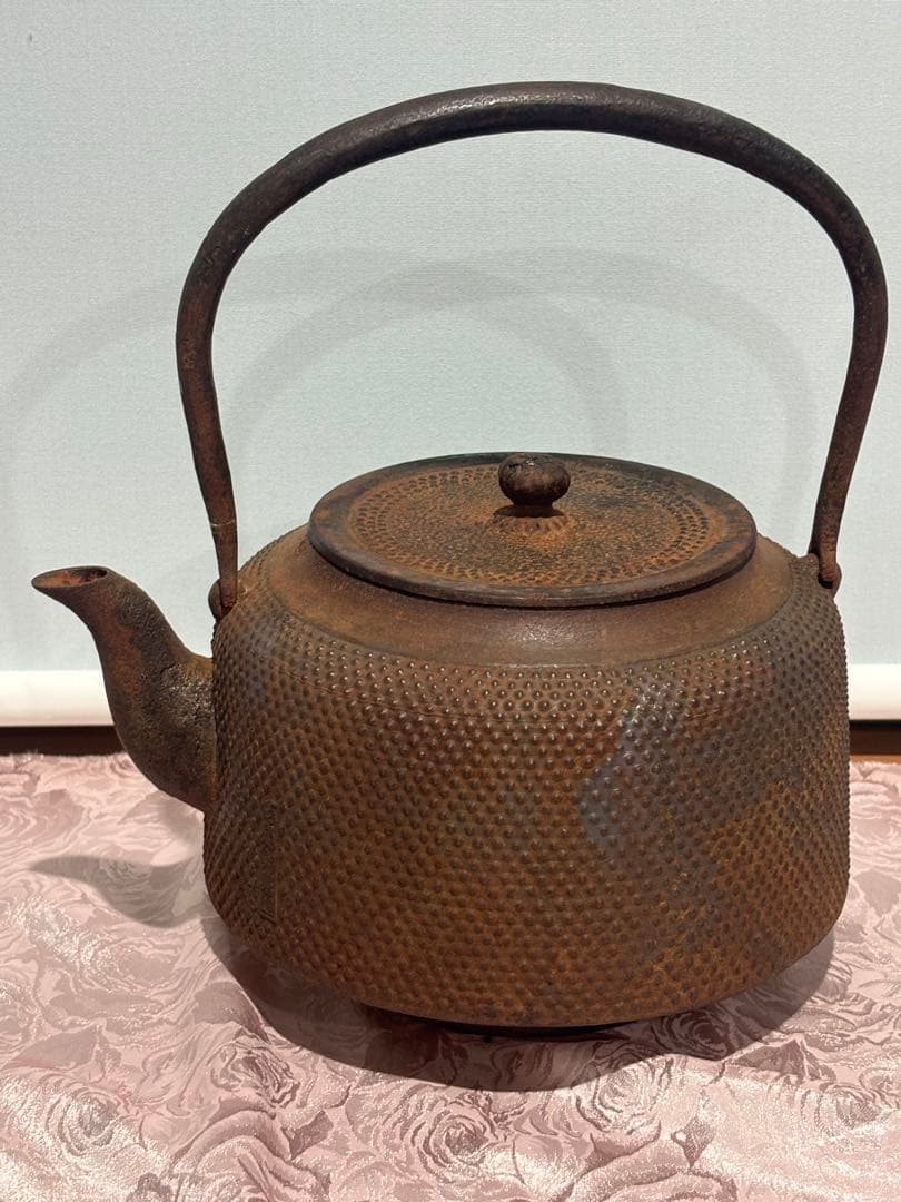 茶道具/鉄瓶/煎茶道具/茶器/鉄製/古董品/鉄瓶/工芸品（724)