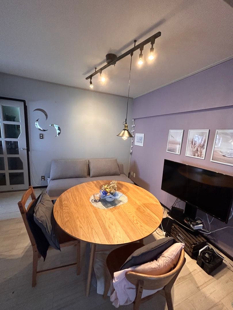 pdgm　 リセノ　ナチュラルウッド 円形ダイニングテーブル