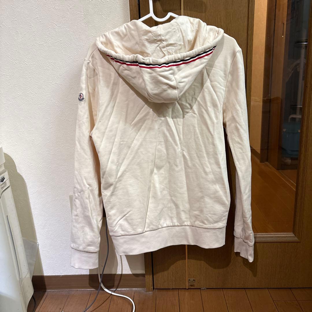 MONCLER フード付きパーカー S アイボリー