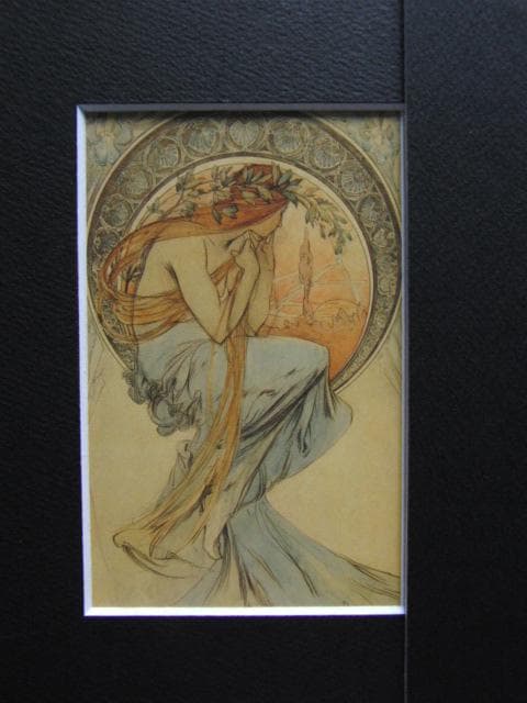 アルフォンス・ミュシャ、詩、連作〈四芸術〉より、希少な画集より