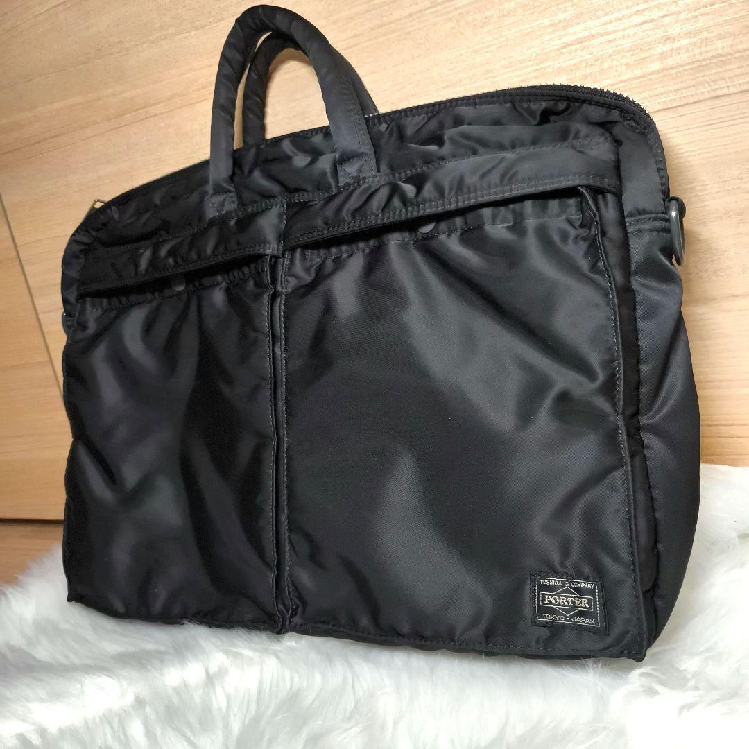 【美品】ポーター タンカー 廃盤 希少 ブリーフケース A4収納可能 ブラック