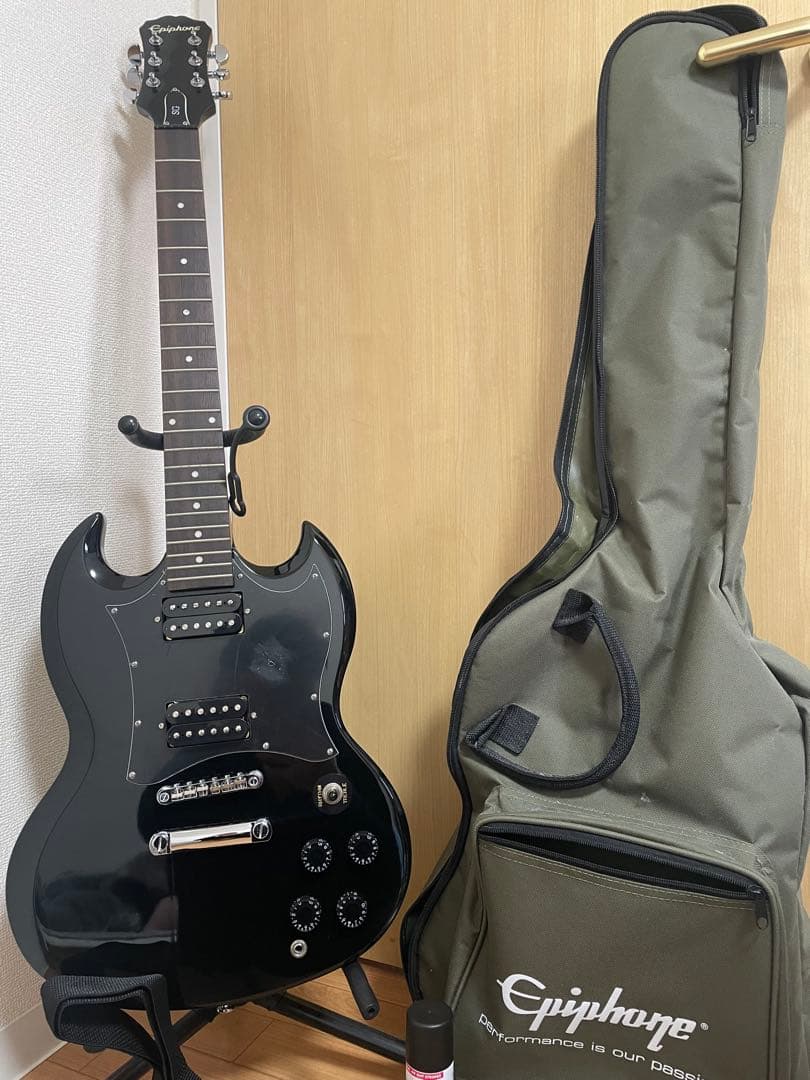 Epiphone SG ブラック ギター ケース付き