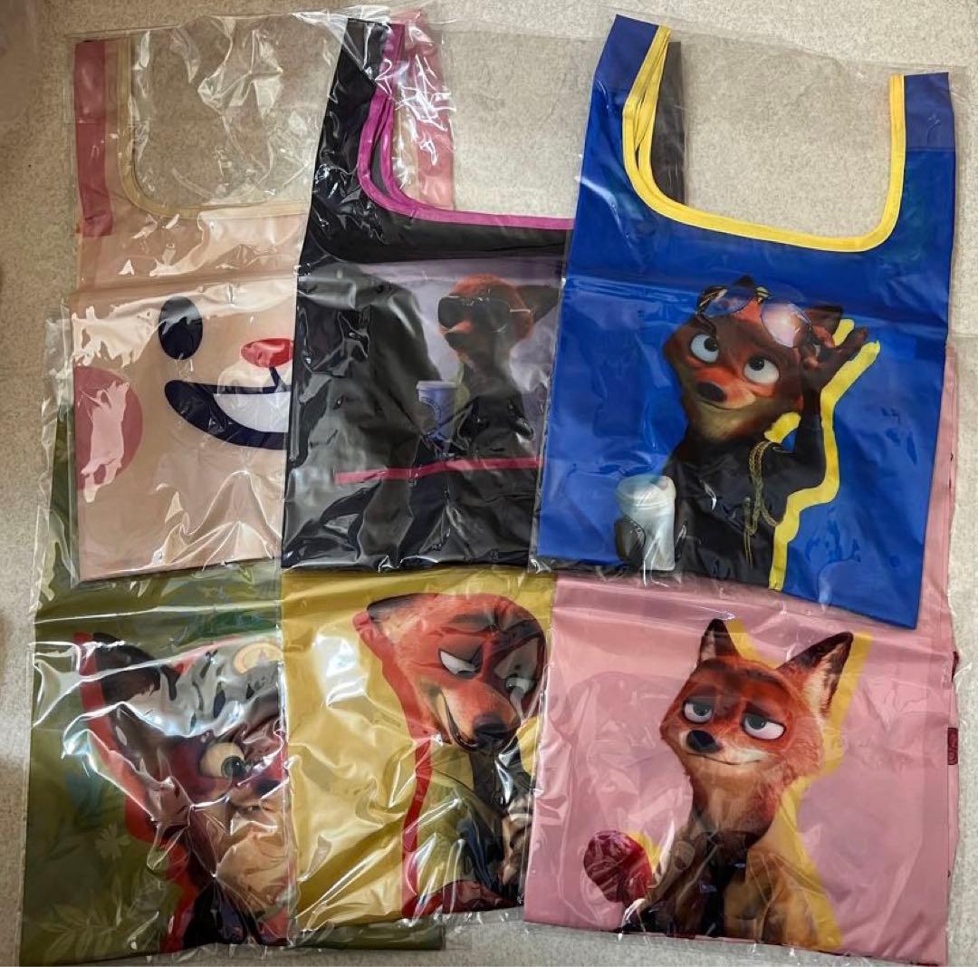 【未開封・未使用】ズートピア ミニエコバッグ 6枚セット(東京駅店限定)