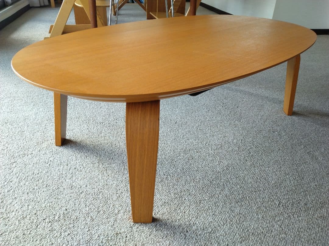 【美品】MUJI無印良品 タモ材こたつ110cm布団セット/ローテーブル机/座卓