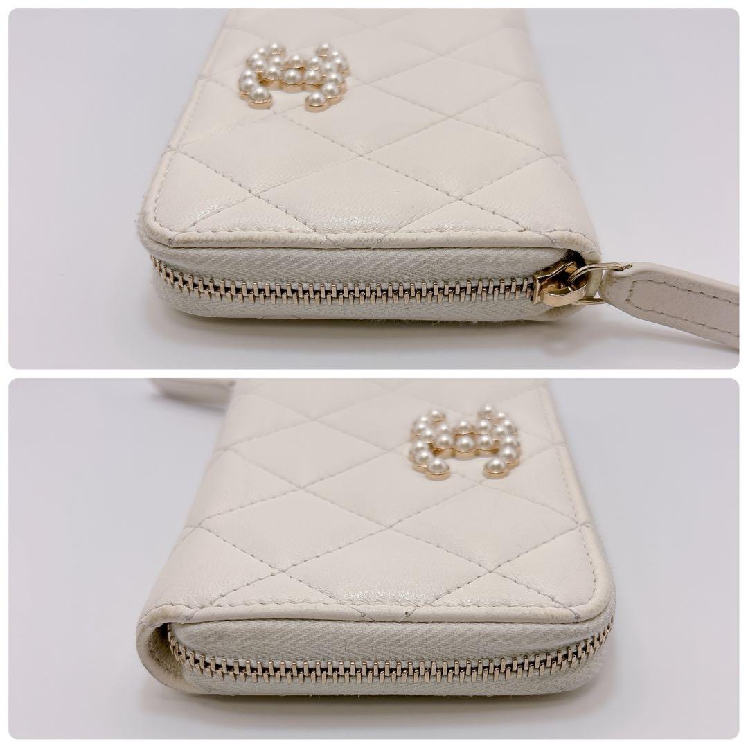 最安値 CHANEL シャネル マトラッセ COCOパール ジップパース