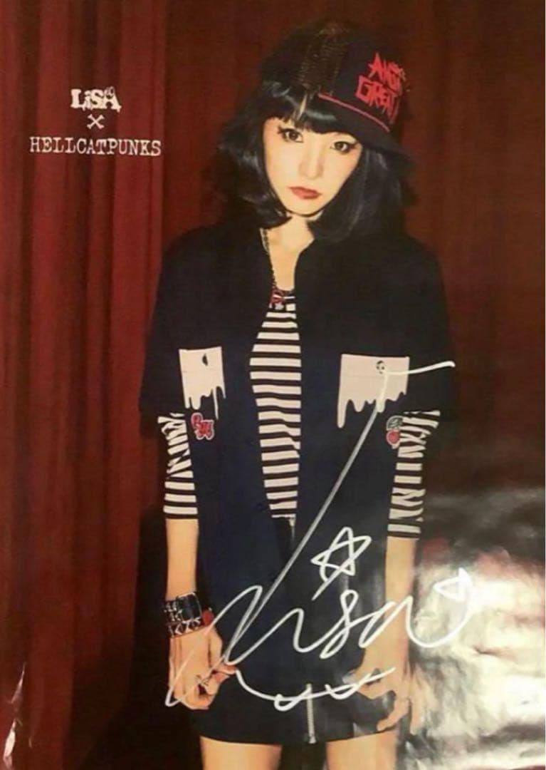 【貴重】LISA x HELLCATPUNKS 直筆サイン　入りポスター
