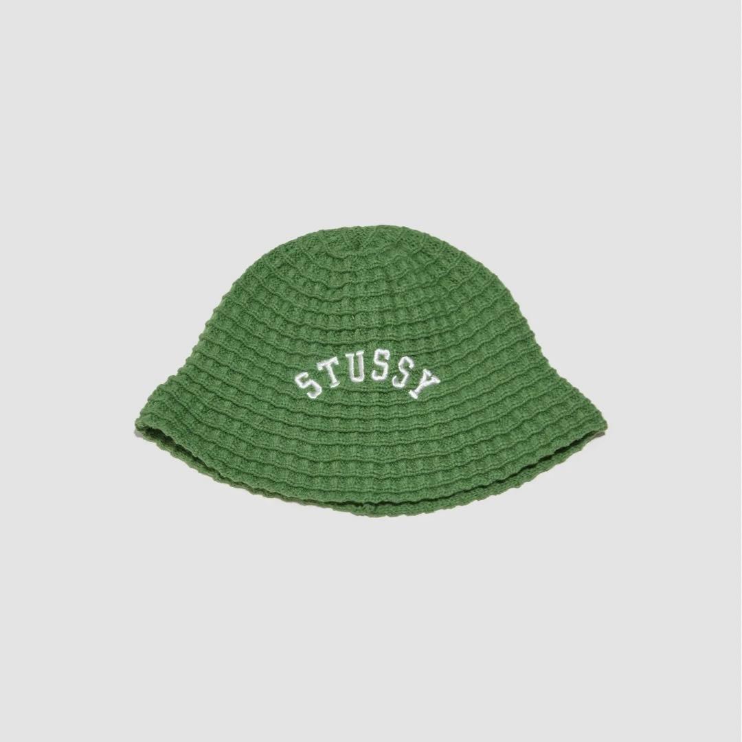 STUSSY WAFFLE KNIT バケット ハット　ニット帽