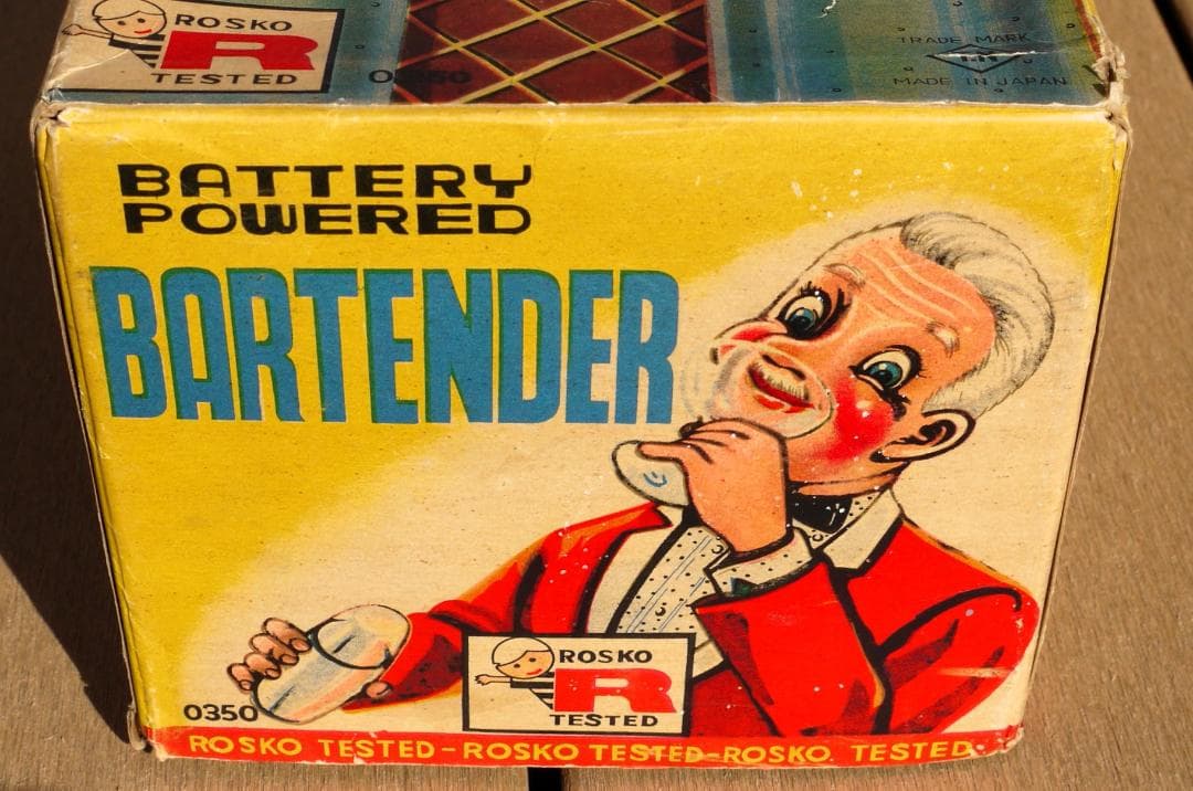 野村トーイ バーテンダー 1950年 箱付 ROSKO ブリキ おもちゃ