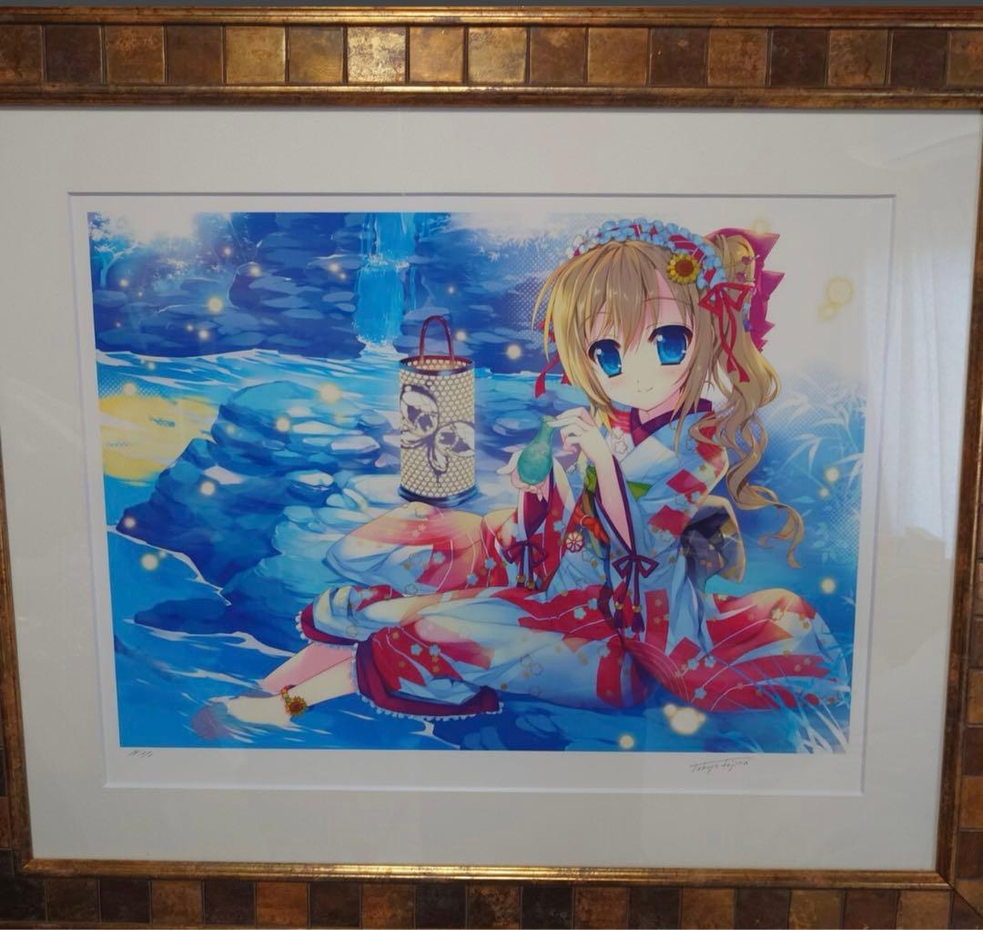 藤真拓哉　アールビバン　版画　月夜の誘い　ミクスドメディア