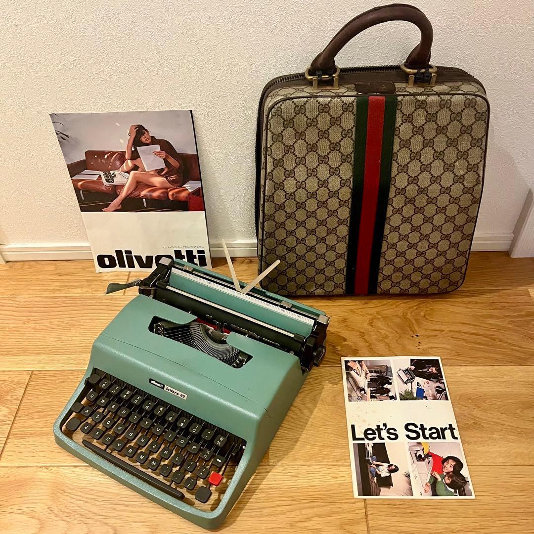 【昭和レトロ】タイプライター　GUCCI(グッチ)×オリベッティLettra32