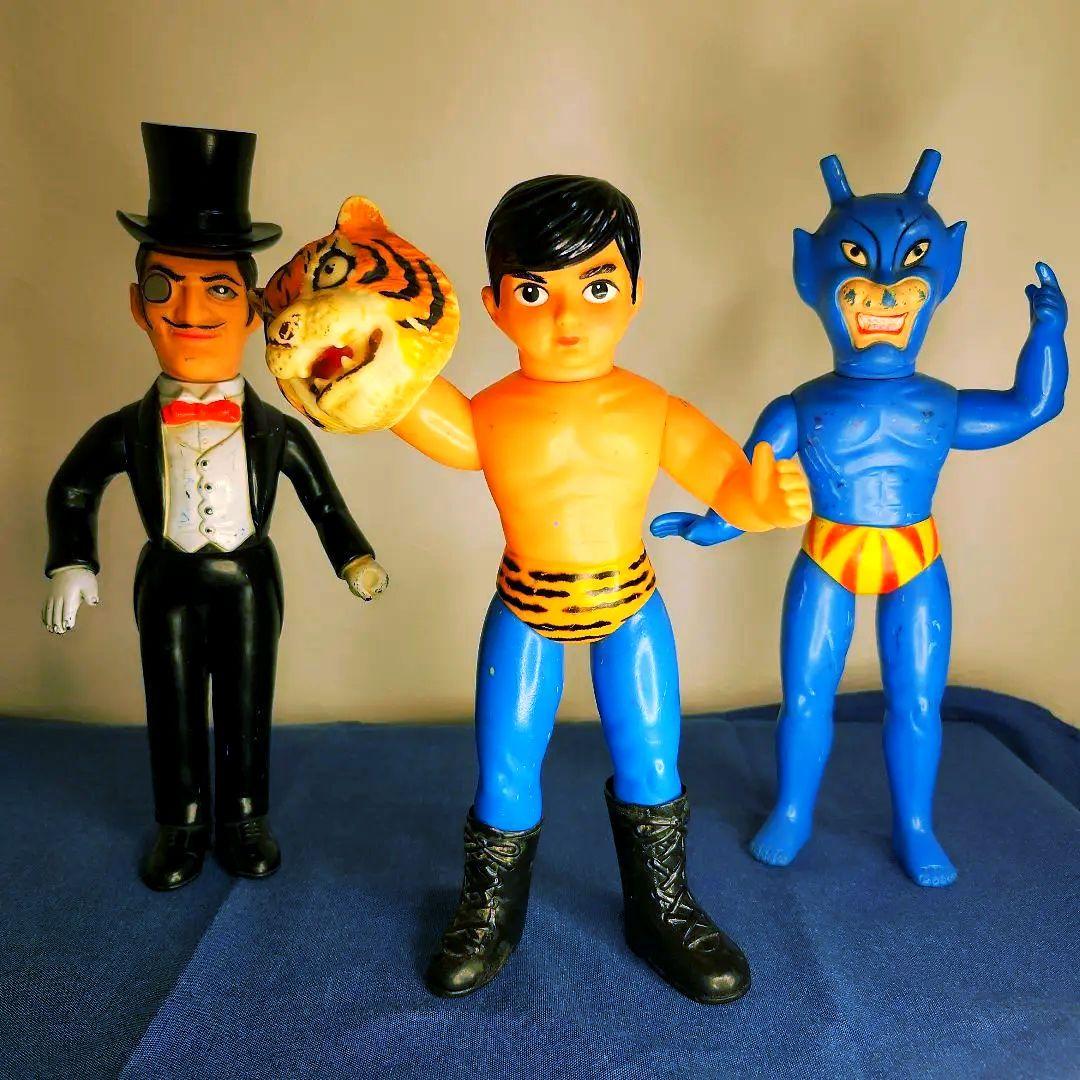 タイガーマスク　面とれ　当時物　ソフビ　３体　セット　早い者勝ち　希少