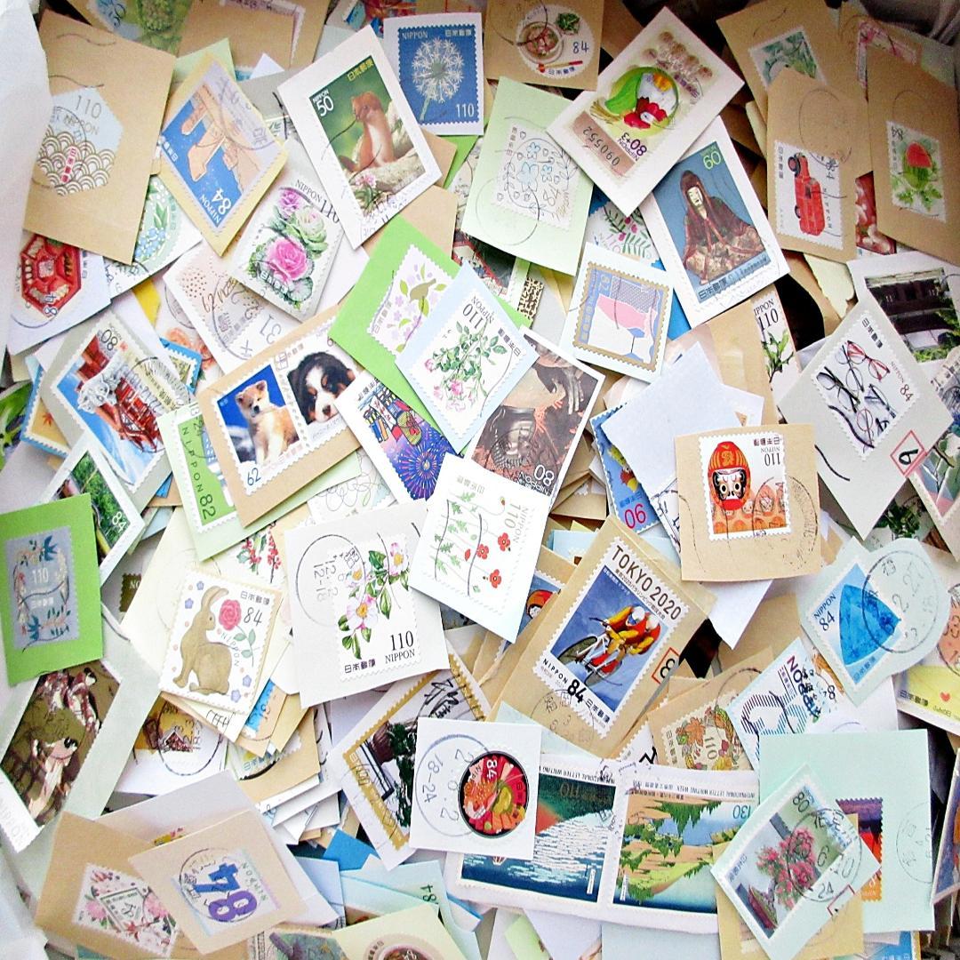 日本 特殊切手 約9.4kg 紙付き 使用済切手 記念切手 まとめ売り 紙モノ