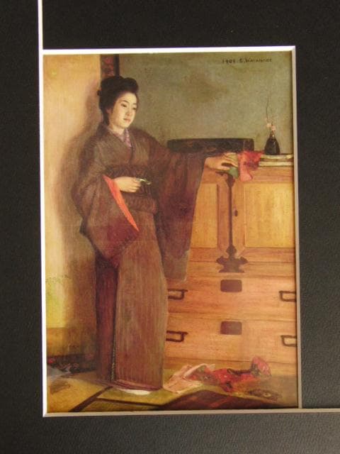 渡部審也、想い、希少な画集より、新品高級額・額装付、状態良好