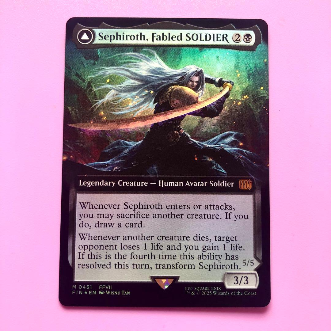 MTG 威名のソルジャー、セフィロス 拡張アート　foil