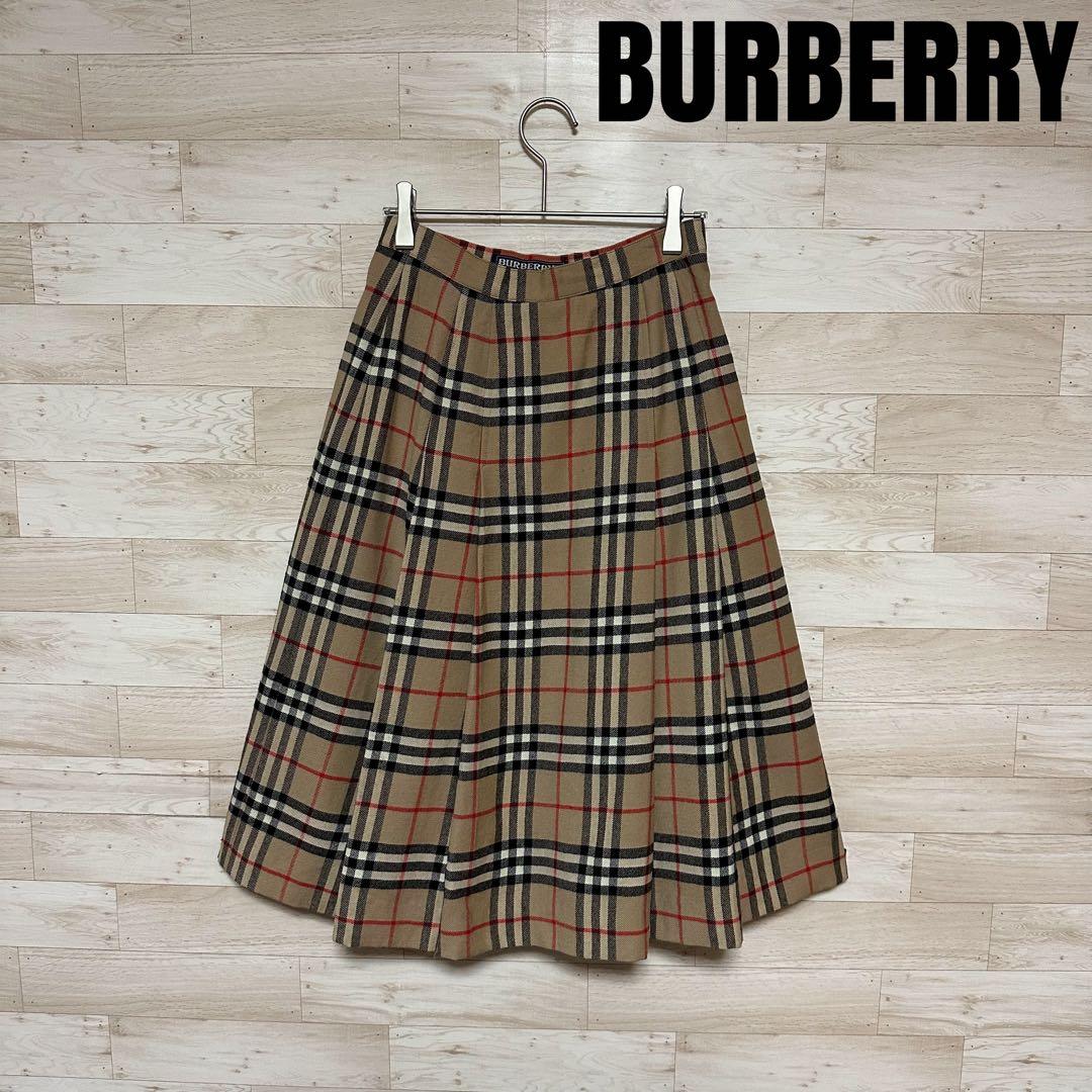 ✨BURBERRY バーバリー ノバチェック プリーツスカート ウール M✨