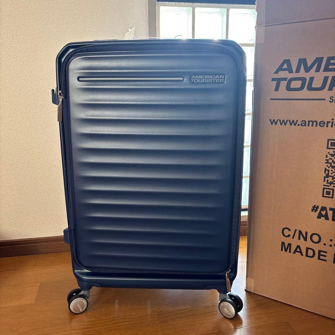 新品☆アメリカンツーリスター77/88Lネイビー拡張機能タグ付きフロントオープン