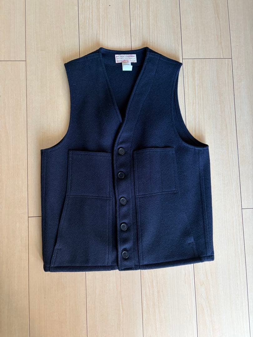 【美品】【即日対応】USAメイド　C. Filson Co. ネイビー ベスト