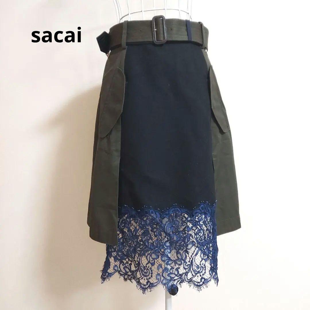 本日限定　早い者勝ち　sacai　サカイ　ドッキング　スカート
