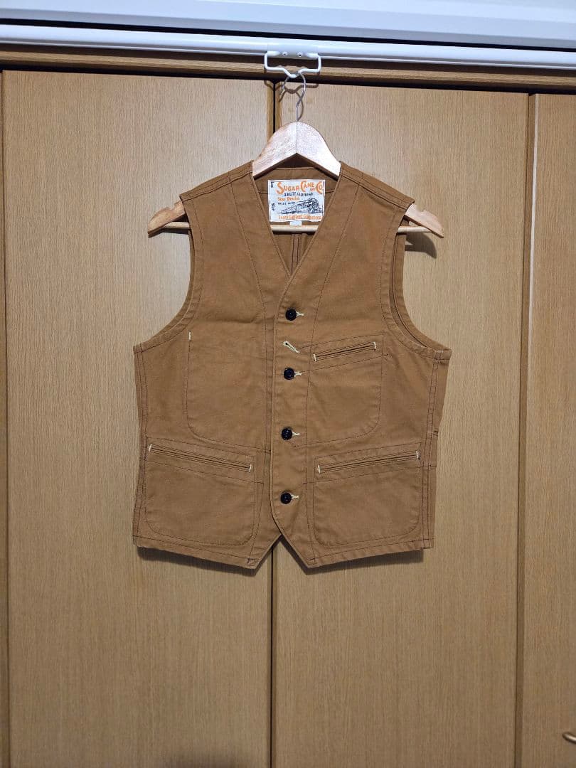 SUGAR CANE Star Denim ベスト サイズ36 ブラウン