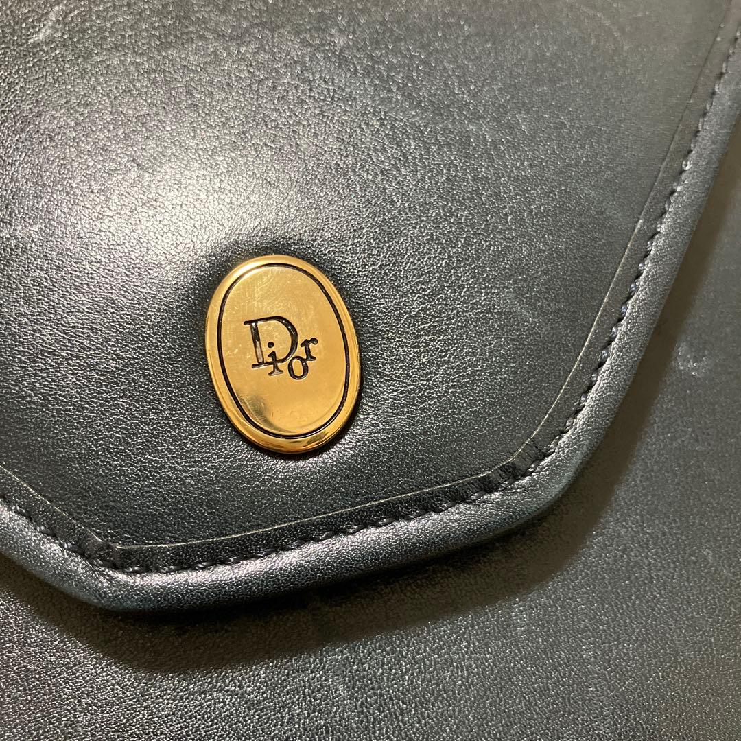 クリスチャンディオール ショルダーバッグ ネイビー ヴィンテージ レトロ