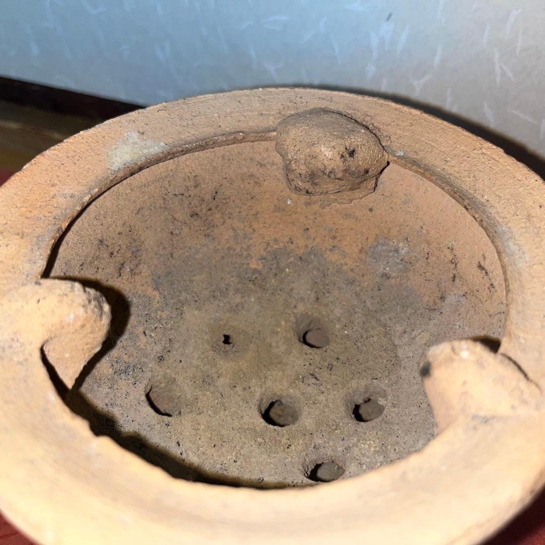 鈴*木様 煎茶道具　炉　鬼面地小爐　一方堂造