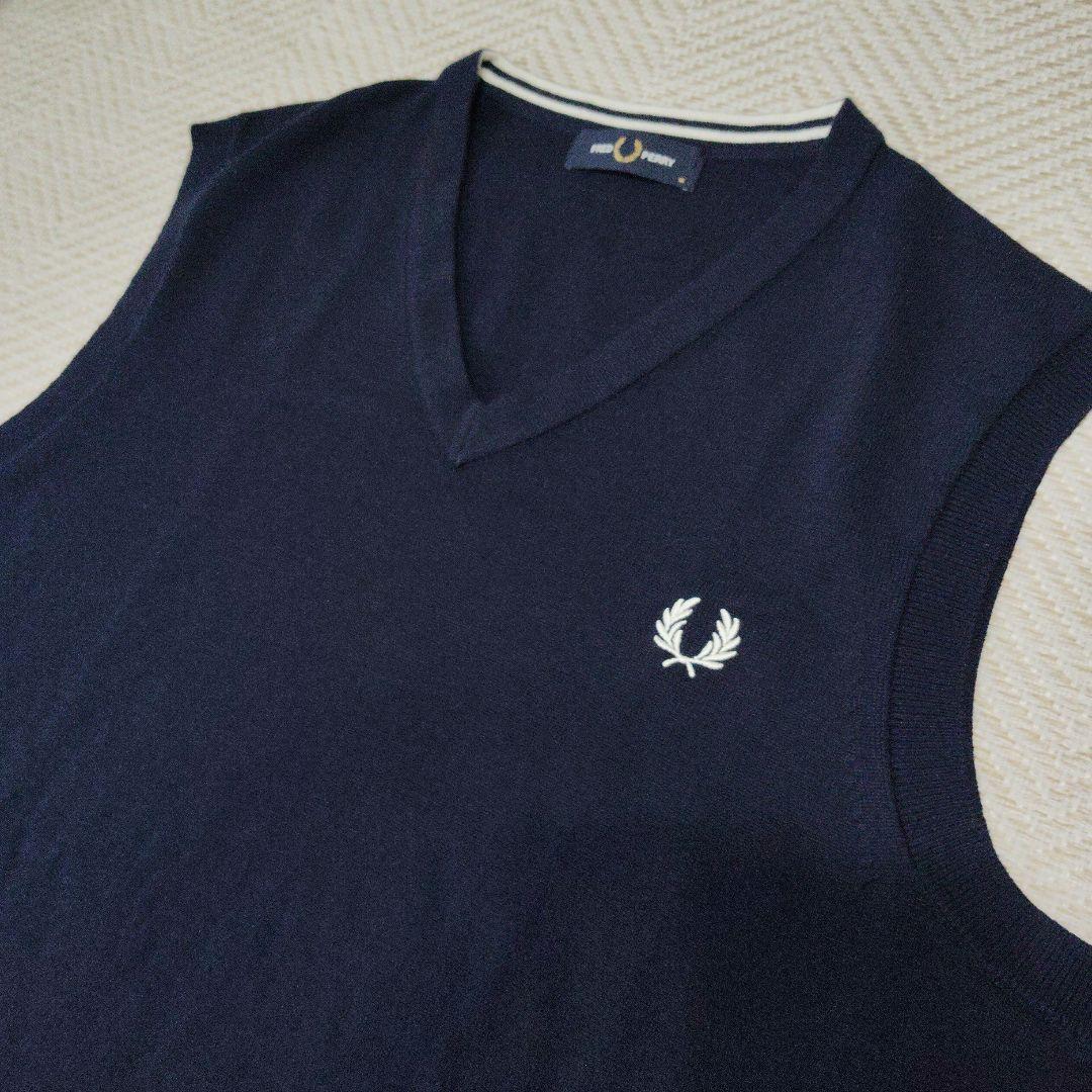 FRED PERRY フレッドペリー ベスト　М　メンズ　ウール&コットン