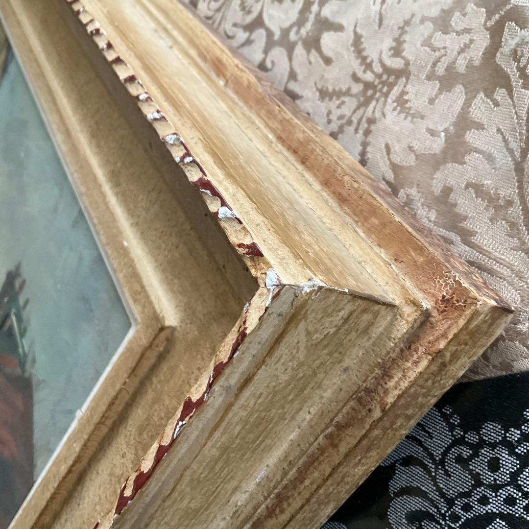 額縁　絵画油絵付き　レトロ