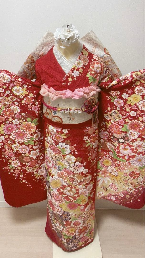 美品　振袖6点セット　成人式　振袖　正絹　袋帯 19