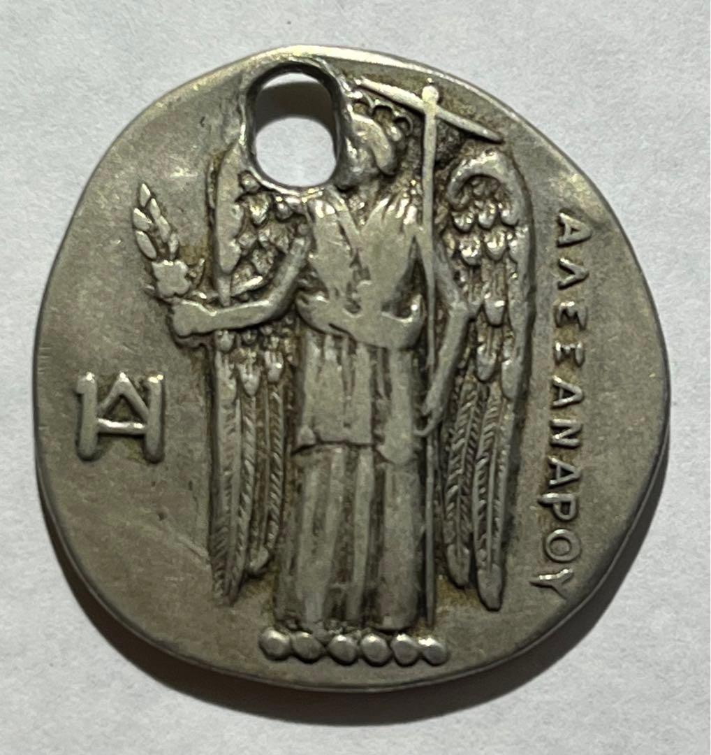 古代ギリシャ銀貨　アレキサンドリア　BC4世紀　本物