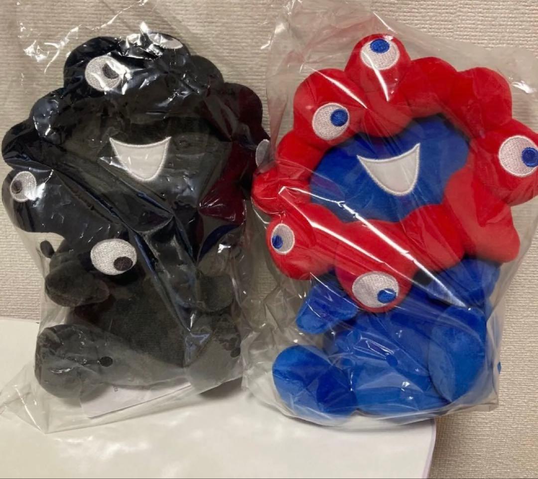 ミャクミャク お手玉風ぬいぐるみ S 黒 赤青 関西万博