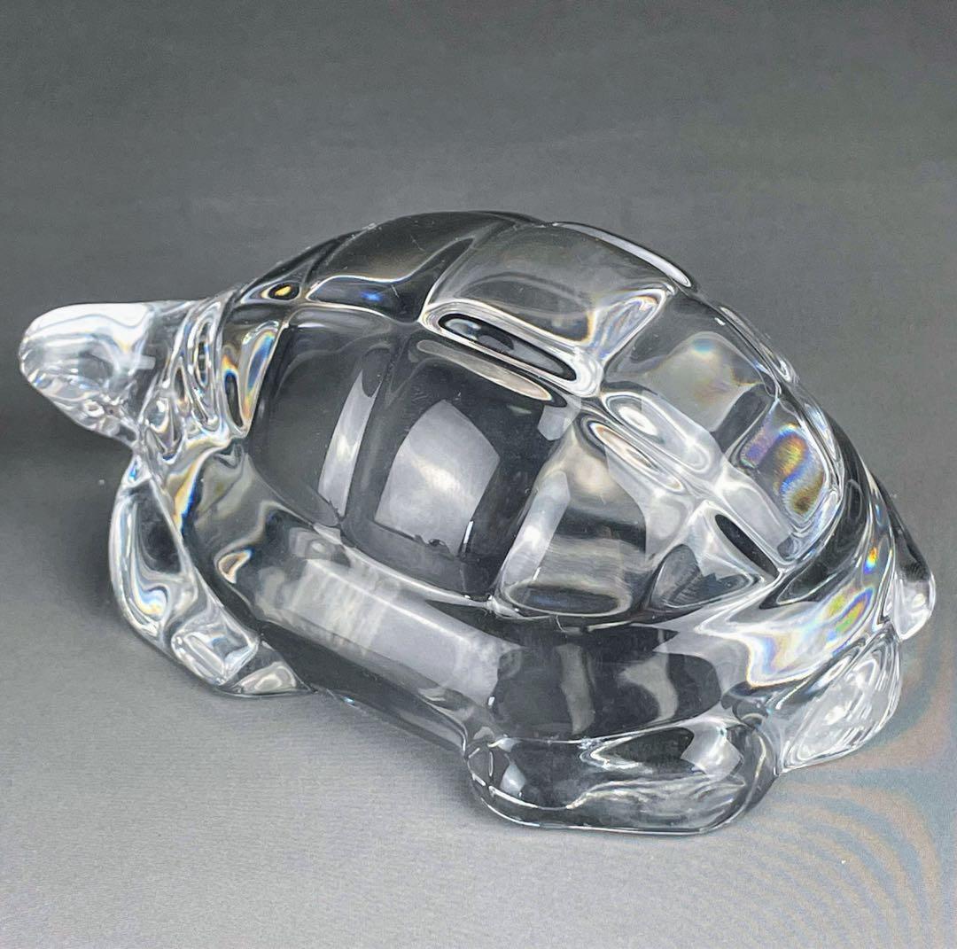 バカラ 亀 かめ カメ クリスタル 置物 ぺーパーウェイト オブジェ