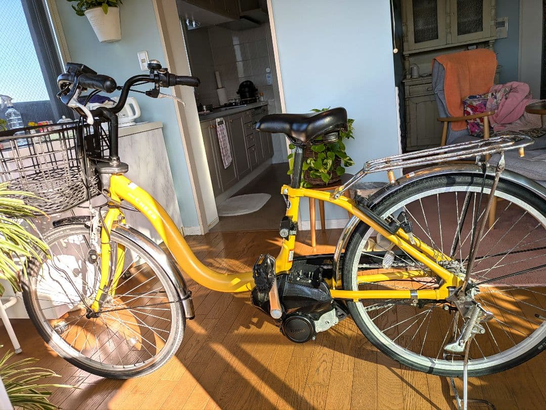 電動アシスト自転車 シティタイプ イエロー