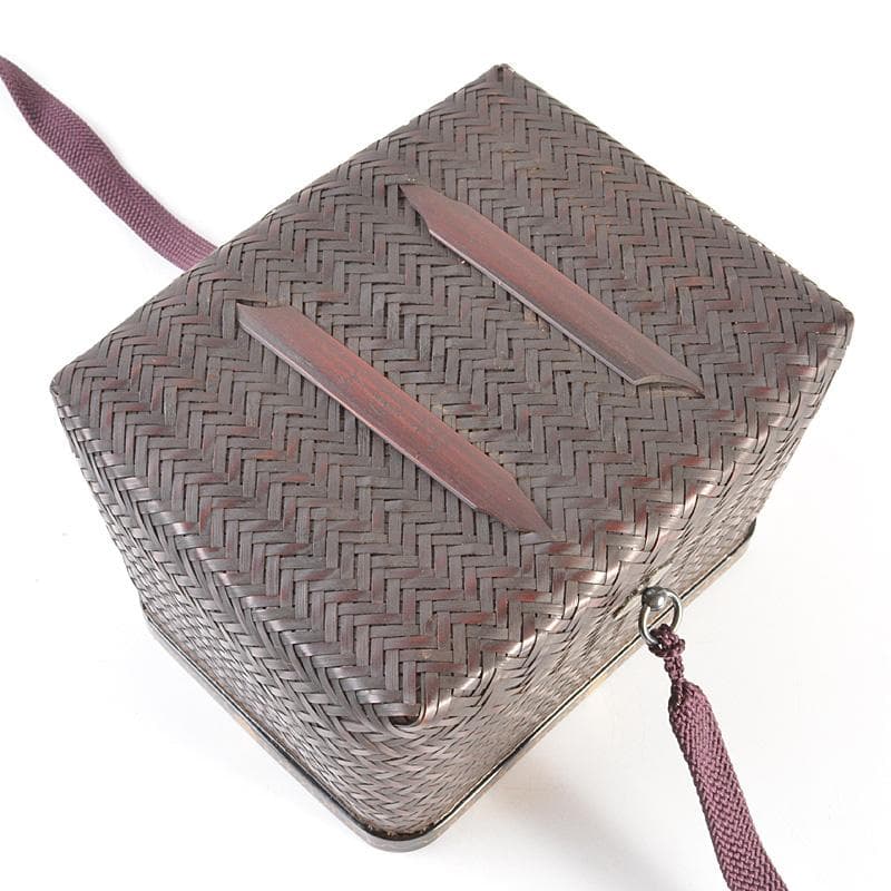 平安　東山麓　東竹園斎作　茶籠　黒楽茶碗　瓢箪振出など　八点一式　DR7039F