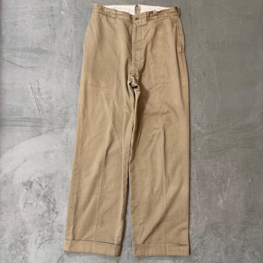 60s US ARMY チノトラウザーズ チノパン QUIKジッパー 米軍
